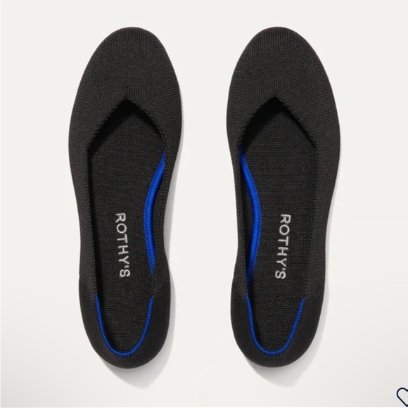 Rothy's Rounded Toe Flats in Black Women’s Size 8.5 - Picture 1 of 8